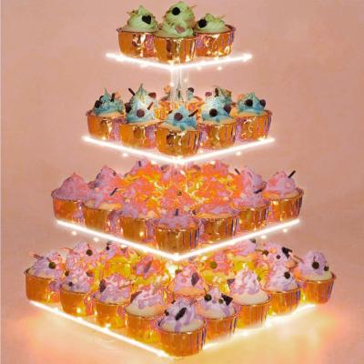 China Disposable Premium Candy Bar Wedding Party Decoration-4 Tier Cupcake Stand for sale