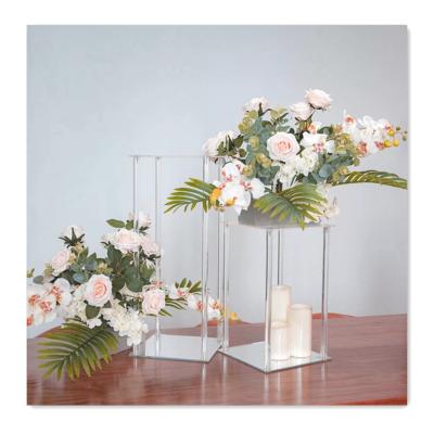 China Durable Transparent Acrylic Square Acrylic Cylinder Pedestals Party Pedestals Display Platform for sale