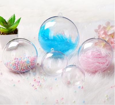 China Transparent Plastic Acrylic Ball Christmas Ornament Eco-friendly Hanging Round Acrylic For Tree Gift Small High Gloss Acrylic Ball for sale