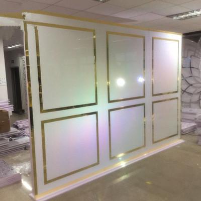 China Wholesale Custom Duroble Arch Stage Wedding Backdrop Panel Elegant High Quality Acrylic Backdrop Stand for sale