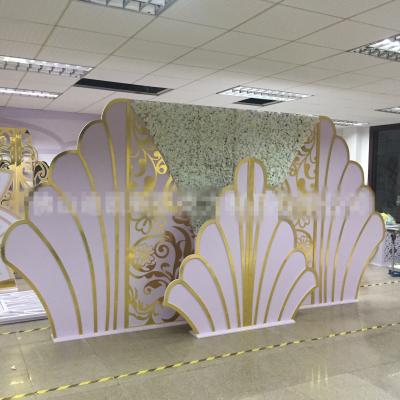 China Duroble Wedding Flower Backdrop PVC+acrylic Wedding Arch Metal For Wedding Favor Decoration Stage for sale