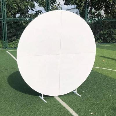 China Supplier Homepage Products Diameter 2m Iron Round Supplier White Wedding Board Lightweight Acrylic Backdrops For Decoration for sale