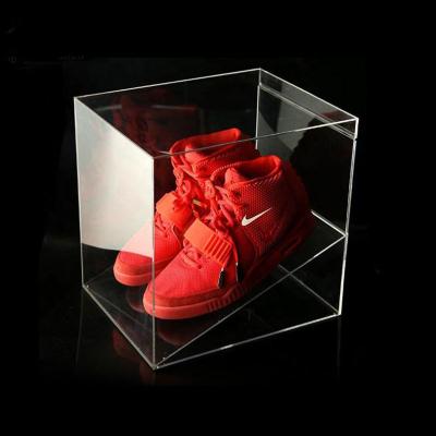 China Customized Customized Storage Boxes Children's Sports Shoes Rectangle Box Dust Proof Acrylic Shoe Box for sale