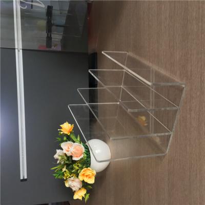 China Wholesale 3 Sections Durable Office Table Top File Folder Organizer Desk File Folder Rack Holder Clear Acrylic Display for sale