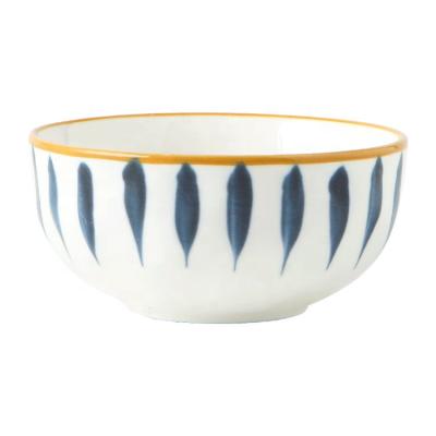 China Viable Factory Hot Sale Customized Round Japanese Restaurant Noodle Porcelain Bowls for sale