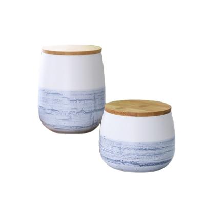 China High Quality Matte Blue Fambe Ginger Jars Morden Candy Canister Hot Sell Eco Friendly Viable Jar Large Size for sale