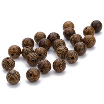 China Circular Wooden Gold Mango Stripe Wooden Bead Accessories Loose Round Bracelet Necklace Bead Diy Accessories Bead Material for sale