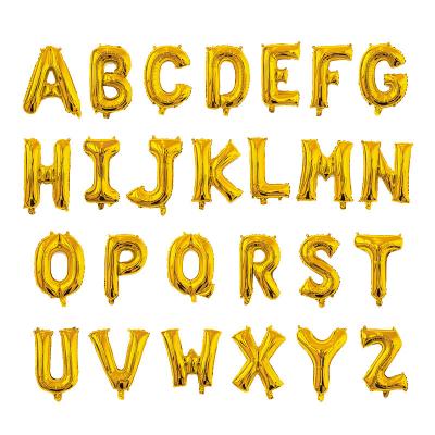 China Wholesale Gift Toy New Year Birthday Party Decoration Balloons 26 Letter Aluminum Foil Alphabet Balloon for sale