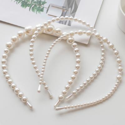 China 2020 gold mango design fashion pearl headband from Japan and South Korea new for female brides wedding hair jewelry for sale