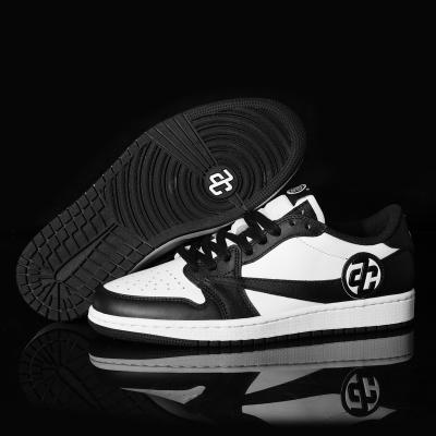 China Original 1:1 Shoes Form Custom Air JD 1 Low Black/White/GreyAJ1 for sale