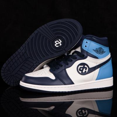 China UNC Obsidian AC Jd Blue Size 10 Retro PU High OG White for sale