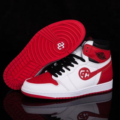 China Mens AC PU Retro OG JD 1 High Heritage White / University Red-Black for sale