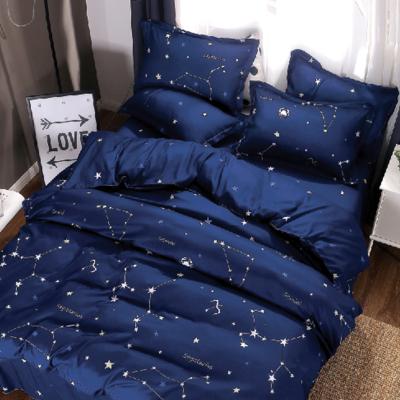 China Queen King Size Bedding Set Twin Size Non-Toxic High End Non-Toxic Polyester Printing Starry Sky Pattern Series Bedding Set for sale