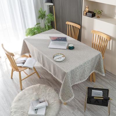 China Other Other Jacquard Cotton And Linen Pattern Table Cloth Hot Selling Irregular Table Cloth for sale