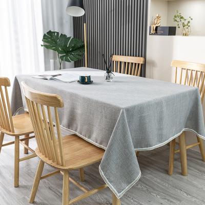 China Other High Quality Customizable Linen Tablecloth Multiple Scenes Gray Single Tablecloth Available for sale