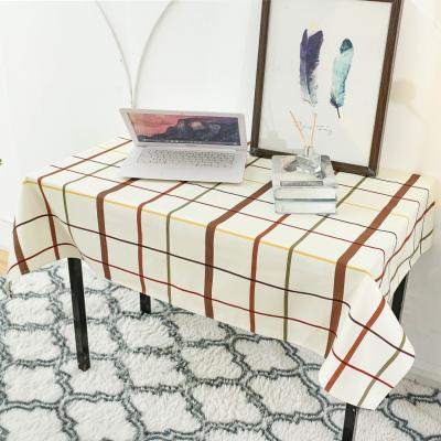 China Other Other Rectangular Plaid Cotton Handblocked Tablecloth Restaurant Customized Printed Cotton for sale