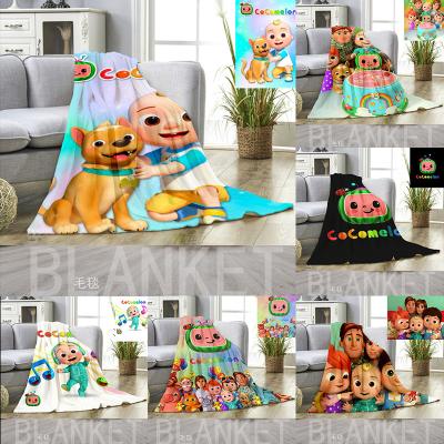 China Factory Design COCOMELON Tarpaulin Soft Viable Kids Cartoon Custom Flanal Print for sale