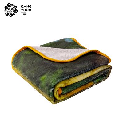 China Durable Soft Breathable Flannel Household Sofa Bed Cute Cartoon Print Summer Blanket Blanket for sale