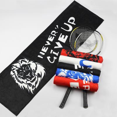 China Sustainable Fitness Cooling Sweat Absorbent Custom Print Gym Microfiber Sport Towel for sale