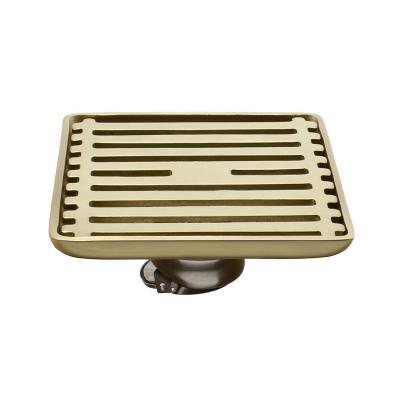 China Modern Bathroom Toilet Room Gold Floor Drain With Removable Cover for sale