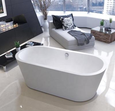 China Type Five Stars Marble Standard Oval Bathtub Solid Acrylic Resin Hotel Bathroom Bathtub Hotel Floor Use à venda