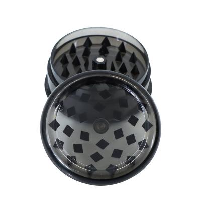 China Plastic Tobacco Grinding Smoking Herb Grinder 60mm 3 Layer Tobacco Grinder ABS Plastic Smoke Shop Supplies for sale