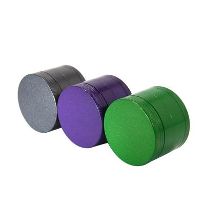 China 63mm Tobacco CNC Grinding Aluminum Alloy 4 Parts Grinder Herb Grinder With Star Spot With Metallic Painting for sale