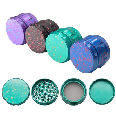 China Grinding Aluminum Alloy 63mm Drum Shape Tobacco Juxin Teeth Herb Crusher Custom Logo Herb Grinder With Square Sharp 4 Pieces for sale