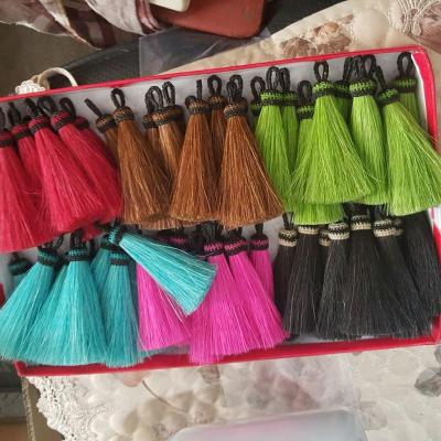 China Decorative Perfect Color Horse Hair Tassel Horse Hair Tassel For Jewelry With Natural Color for sale