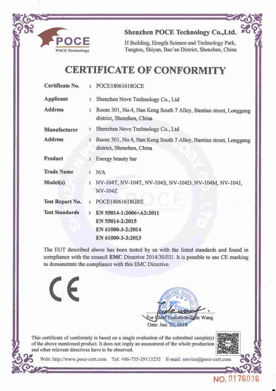 CE - Shenzhen Nove Technology Co., Ltd.