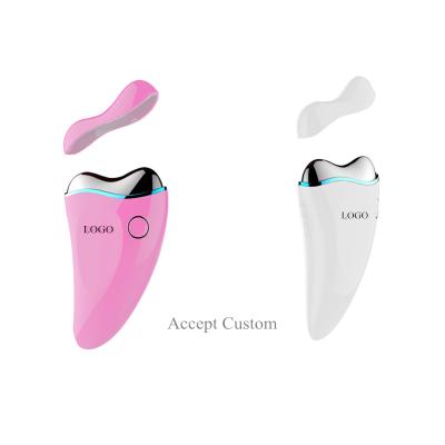 China Blood vessel removal wholesale led microcurrent electric gua sha massager mini vibration face red blue light body massager for sale