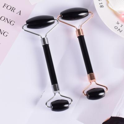 China Wholesale OEM Skin Care Handheld Gemstone Beauty Massage Roller Face Facial Guasha Set Jade Rose Quartz Facial Roller for sale