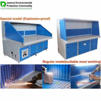 China 75 DB Downdraft Bench 900 CFM -4700 CFM Airflow Steel Woodworking Downdraft Table for sale