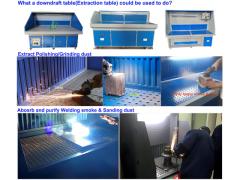 Industry processing work dust collection use downdraft table