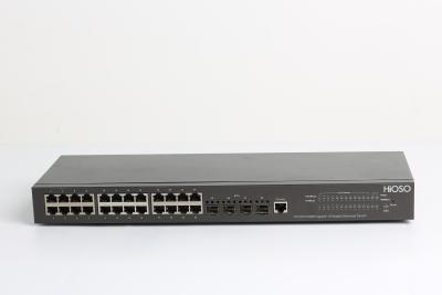 China HiOSO 28 Port 24 1000M +4 10G SFP Ports Ethernet Security Industrial  Switch Ethernet Switch for sale