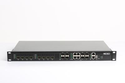 Κίνα Το HiOSO FTTH EPON OLT 8 PON OLT 4SFP Γερμανία 4 διπλή παροχή ηλεκτρικού ρεύματος Combo υποστηρίζει άλλο εμπορικό σήμα ONU ONT προς πώληση