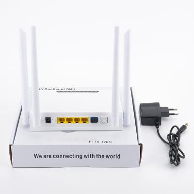 China HiOSO Dual Band ONU 4GE WIFI Kunststoffgehäuse XPON ONU für FTTH FTTO-Lösung zu verkaufen