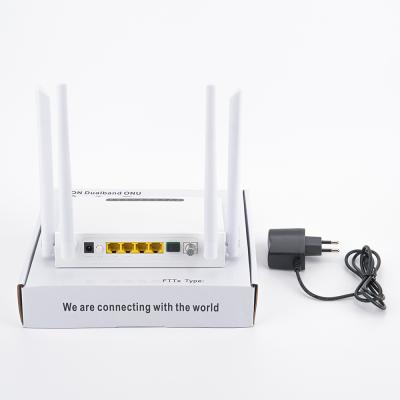 China HiOSO Dualband Wifi ONU 4GE 4WIFI CATV Kunststoffgehäuse ONU FTTH FTTO-Lösung zu verkaufen