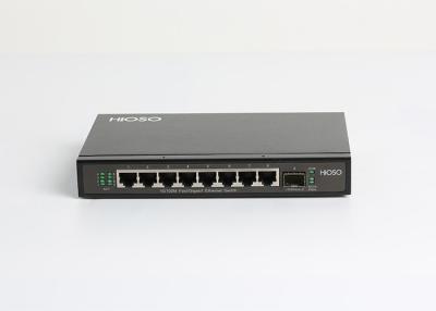 China HiOSO 8K MAC learning Anti High Voltage 10 Port PoE Switch Black for sale