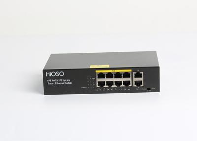 China 10 Ports Non Standard PoE Switch 8 100M PoE Ports + 2 100M RJ45 Ports for sale