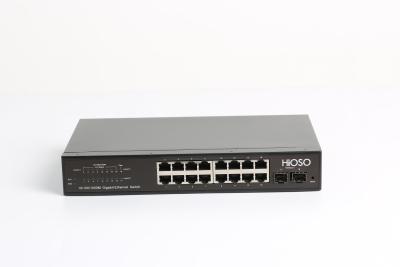 China 16 GE TP Ports 2 1000M SFP Ports Ethernet Access Switch High Speed for sale