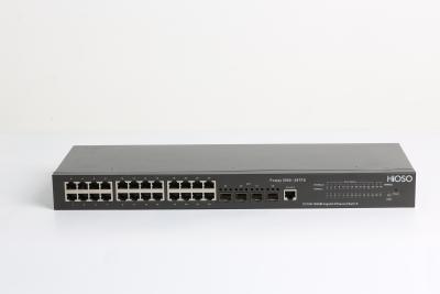 China AC110V Cat5 Cable 100m 28 Port Managed Switch , Gigabit Switch POE for sale