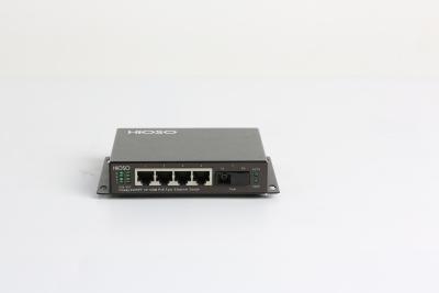 China 4 10/100M PoE Ports 1 100M FX Port 5 Port Poe Powered Switch Industrial for sale