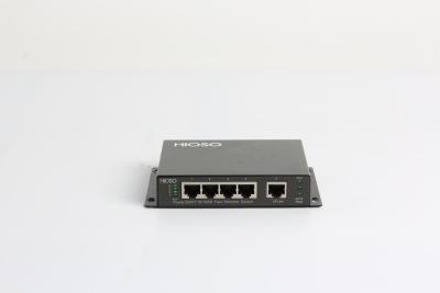 China 4 Rj45 1 Uplink Port High Power Optical Switch , Industrial Gigabit Ethernet Switch DC12V for sale