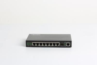 China Gigabit AC110V IEEE802.3AF/AT 10 Port POE Switch Industrial for sale