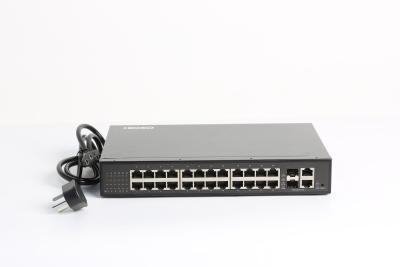 China 8K MAC 24 100M Tp 2 1000M Combo 26 Port Gigabit Switch 11W AC100V for sale