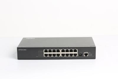 China 16 10/100M Ethernet Ports EPON ONU FTTH EPON 16 Ports Black onu optical network unit for sale