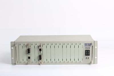 China HiOSO White 3U Rack 16 Slots Media Converter Chassis Dual Power Supply Fiber Converter Rack for sale