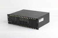 China RoHS Certification Dual Power Supply 3U Media Converter Rack 16 Port for sale