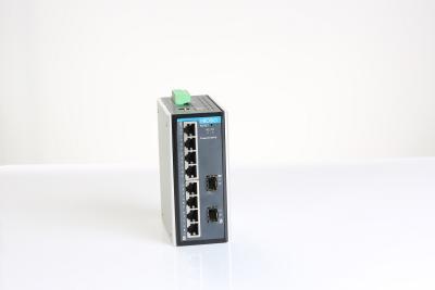 China 2 1000M SFP 8 10/100/1000M Schienen-Ethernet-Schalter Lärm-RJ45 industriell zu verkaufen